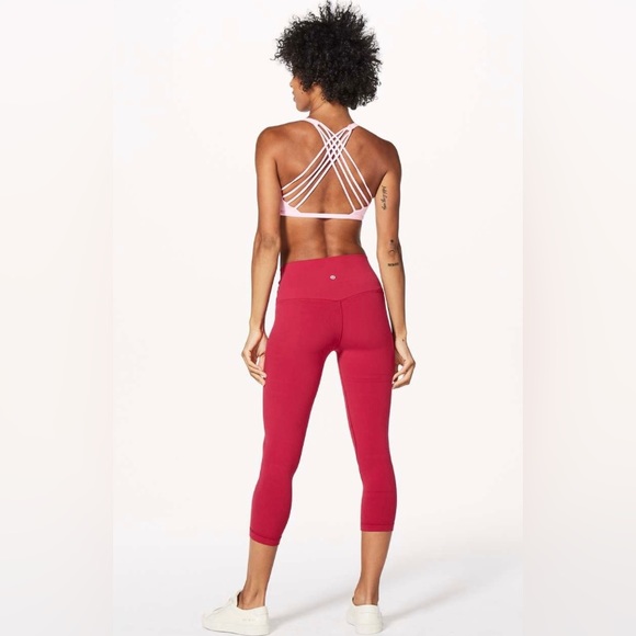Lululemon Align Crop 21” Sz 4 Dark Red - Picture 2 of 5
